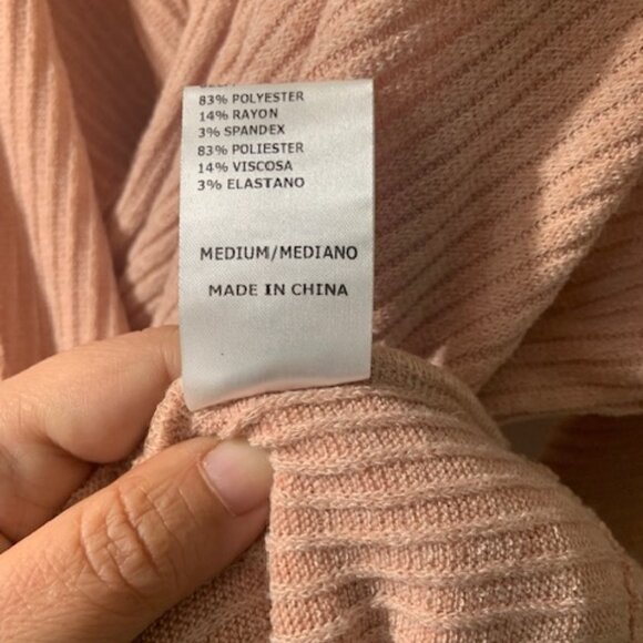 NWOT Style Rack Women's Wrap V-Neck Tie Front Deep Plunge Ribbed Shirt - Size M - Picture 8 of 8